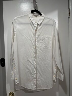 Athleta White Women's Button-Down Shirt Medium
